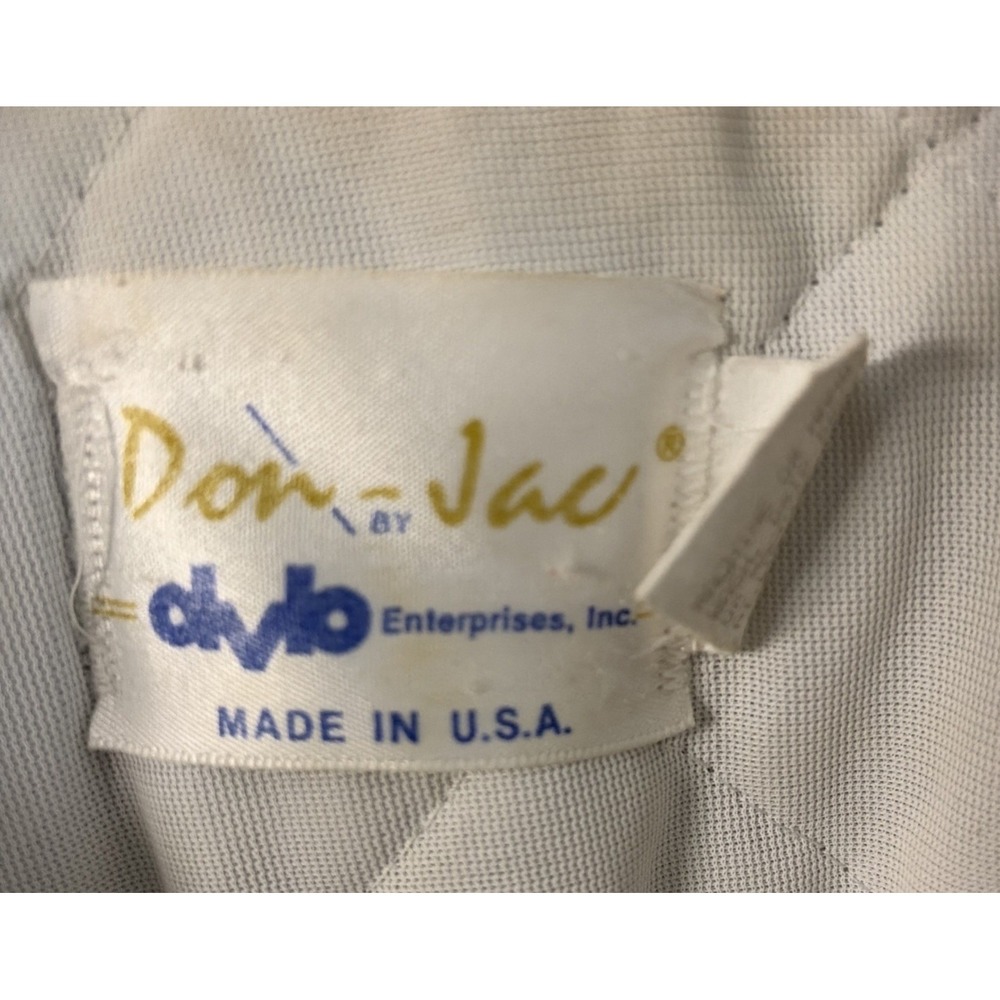 Don Jac Olin Safety Circle Men's Large Jacket Satin Blue‎ Snaps Vintage - Picture 4 of 10